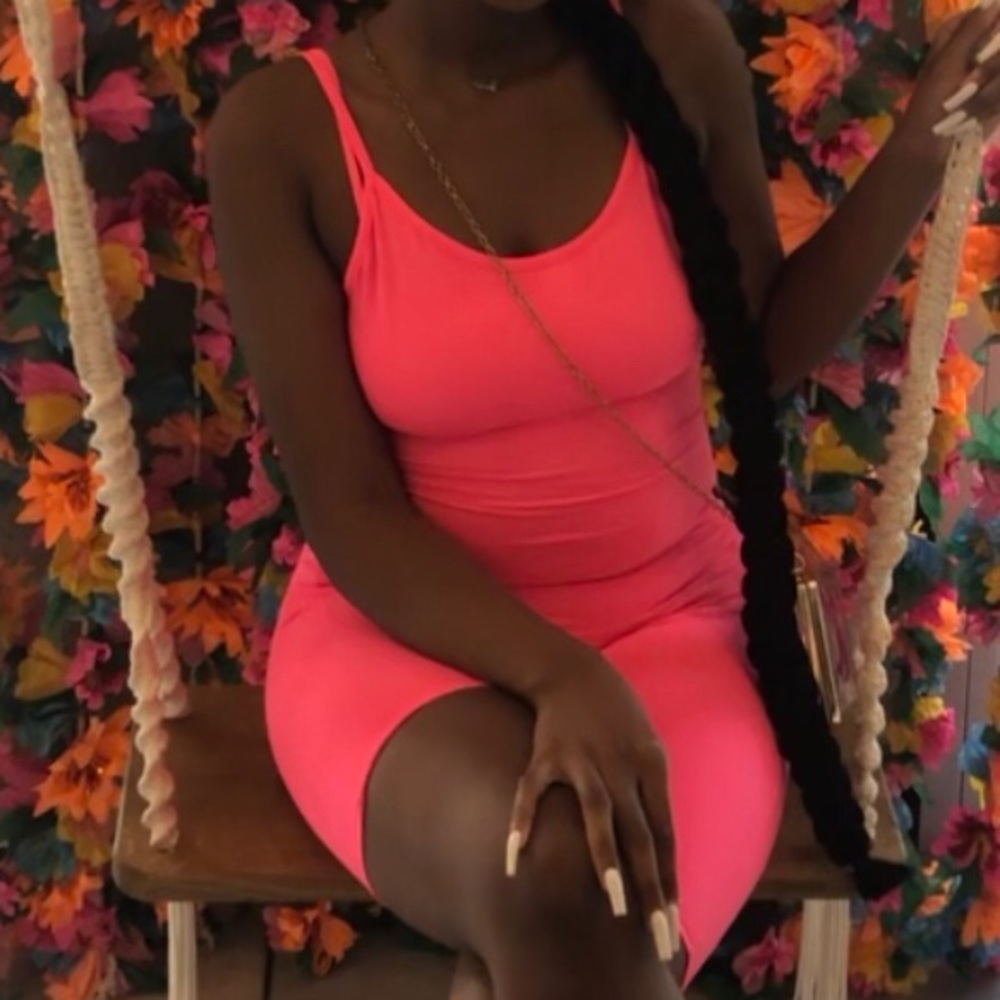Hot pink romper